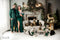 Kate Noël Intérieur Blanc Cheminée en brique Toile de fond conçue par Emetselch - Kate Backdrop FR