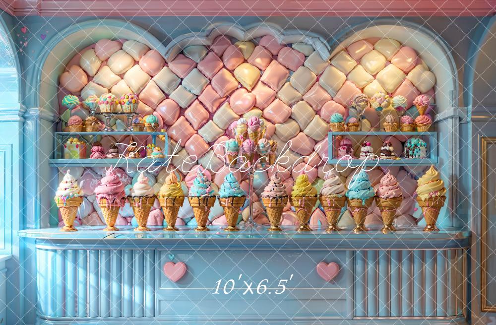 Kate Été Moderne Glace Magasin de bonbons Toile de fond conçue par Chain Photographie - Kate Backdrop FR