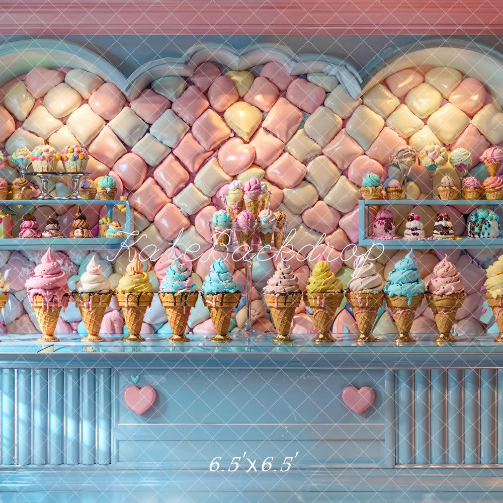 Kate Été Moderne Glace Magasin de bonbons Toile de fond conçue par Chain Photographie - Kate Backdrop FR