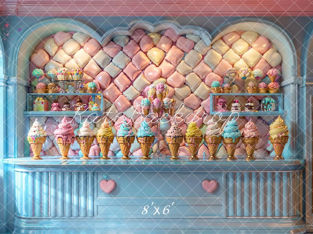 Kate Été Moderne Glace Magasin de bonbons Toile de fond conçue par Chain Photographie - Kate Backdrop FR