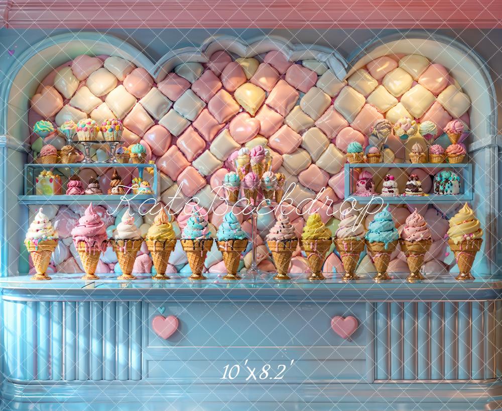 Kate Été Moderne Glace Magasin de bonbons Toile de fond conçue par Chain Photographie - Kate Backdrop FR