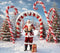 Kate Hiver Noël Forêt Neige Arche de bonbons Toile de fond conçue par Chain Photographie - Kate Backdrop FR