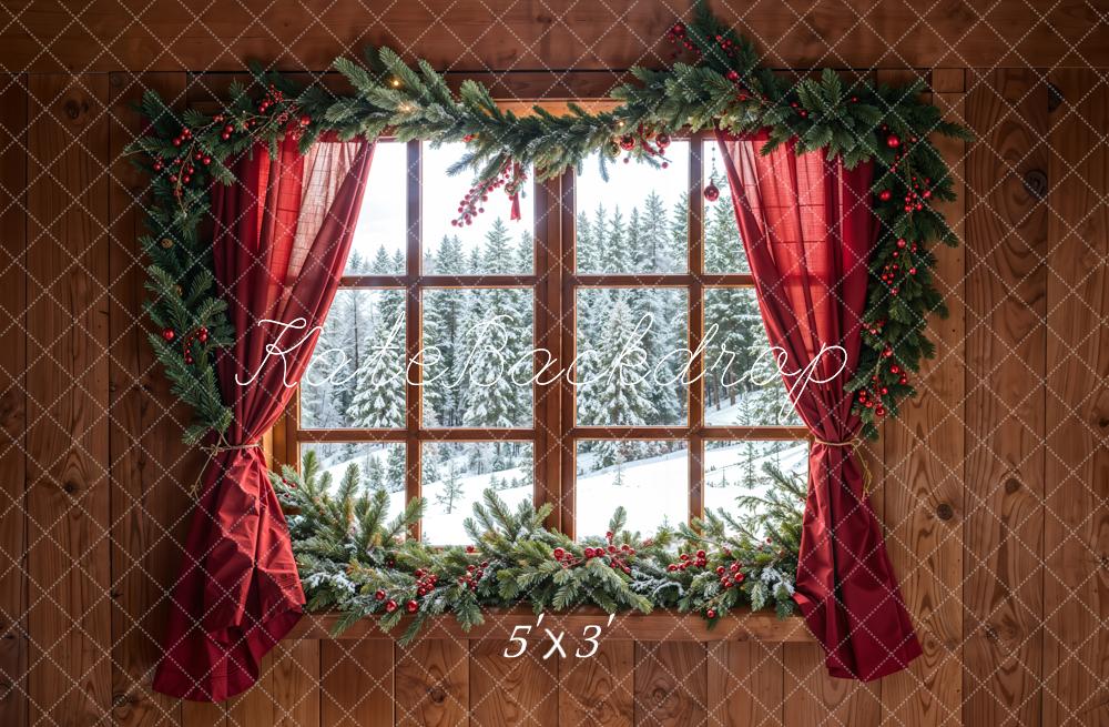 Kate Noël Forêt Fenêtre Mur en Bois Toile de fond conçue par Chain Photographie