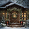 Kate Hiver Soirée de Noël Cabane en bois Toile de fond conçue par Chain Photographie - Kate Backdrop FR