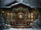 Kate Hiver Soirée de Noël Cabane en bois Toile de fond conçue par Chain Photographie - Kate Backdrop FR