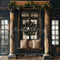 Kate Noël Intérieur Noir Rétro Minable Fenêtre Toile de fond conçue par Emetselch - Kate Backdrop FR