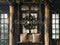 Kate Noël Intérieur Noir Rétro Minable Fenêtre Toile de fond conçue par Emetselch - Kate Backdrop FR