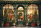 Kate Rétro Vert foncé Noël Boutique de cadeaux Toile de fond conçue par Emetselch - Kate Backdrop FR