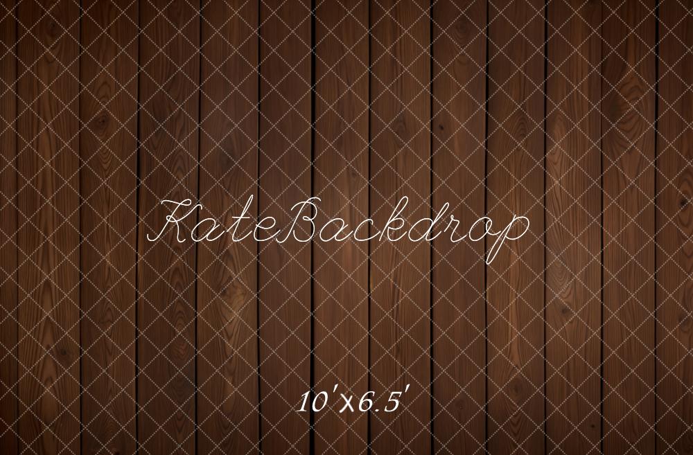 Kate Marron foncé Parquet Bois Sol Toile de fond conçue par Kate Image - Kate Backdrop FR