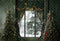Kate Noël Vert foncé Rideau Fenêtre Mur Rétro Toile de fond conçue par Emetselch - Kate Backdrop FR