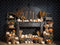 Kate Automne Bohème Citrouille Noir Cheminée Toile de fond conçue par Emetselch - Kate Backdrop FR