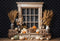 Kate Automne Citrouille Coton Brun Fenêtre Mur noir Toile de fond conçue par Emetselch - Kate Backdrop FR