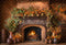 Kate Automne Marron foncé Cheminée Mur de briques Toile de fond conçue par Emetselch - Kate Backdrop FR