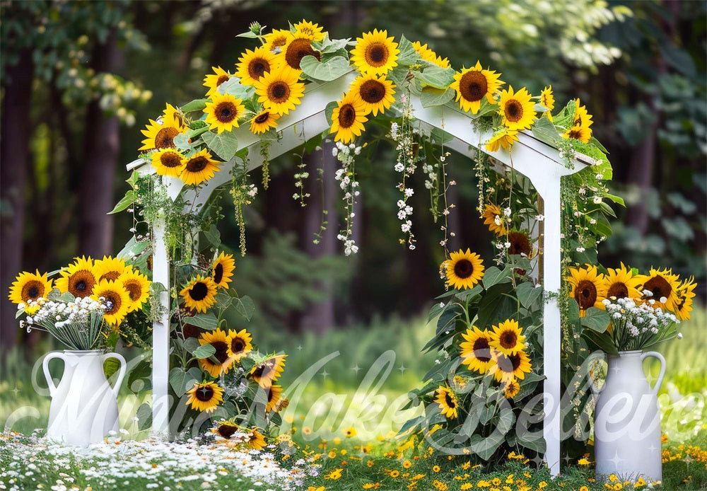 Kate Automne Arche Tournesol Belvédère Forêt Toile de fond conçue par Mini MakeBelieve - Kate Backdrop FR