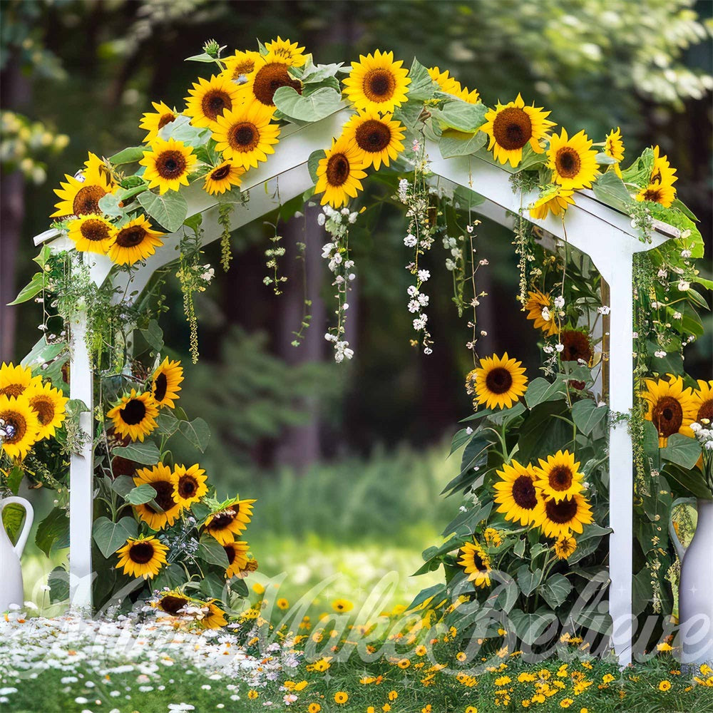 Kate Automne Arche Tournesol Belvédère Forêt Toile de fond conçue par Mini MakeBelieve - Kate Backdrop FR