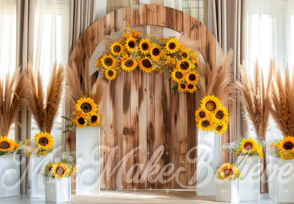 Kate Automne Intérieur Tournesols Arche Toile de fond conçue par Mini MakeBelieve - Kate Backdrop FR