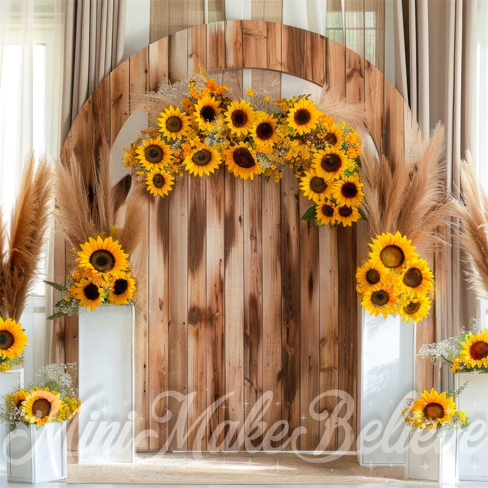 Kate Automne Intérieur Tournesols Arche Toile de fond conçue par Mini MakeBelieve - Kate Backdrop FR