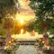 Kate Coucher de soleil Quai Chemin Fleurs Toile de fond conçue par Mini MakeBelieve - Kate Backdrop FR