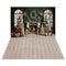 Kate Sapin de Noël Rétro Cheminée Fenêtre Toile de fond+Bois Beige Sol Toile de fond - Kate Backdrop FR