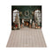 Kate Sapin de Noël Rétro Cheminée Fenêtre Toile de fond+Bois Beige Sol Toile de fond - Kate Backdrop FR