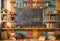 Kate Retour à l'école Étagère à livres Mur en bois Toile de fond conçue par Emetselch - Kate Backdrop FR