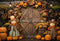 Kate Halloween Citrouille Épouvantail Porte Toile de fond conçue par Emetselch - Kate Backdrop FR