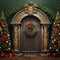 GROUPE VIP - Kate Sapin de Noël Marron Doré Rétro Porte Toile de fond conçue par Emetselch - Kate Backdrop FR
