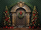 GROUPE VIP - Kate Sapin de Noël Marron Doré Rétro Porte Toile de fond conçue par Emetselch - Kate Backdrop FR