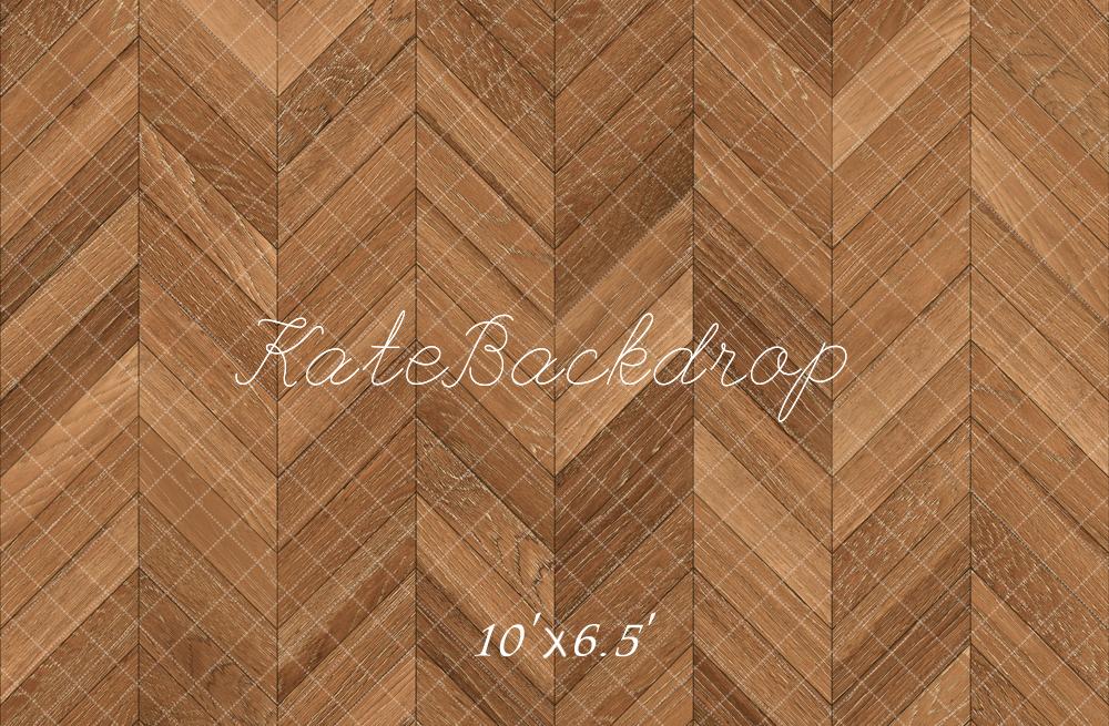 Kate Brun Parquet à chevrons Sol Toile de fond conçue par Kate Image - Kate Backdrop FR