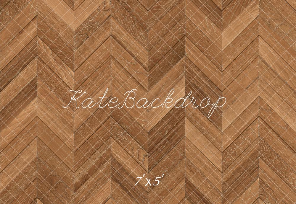 Kate Brun Parquet à chevrons Sol Toile de fond conçue par Kate Image - Kate Backdrop FR