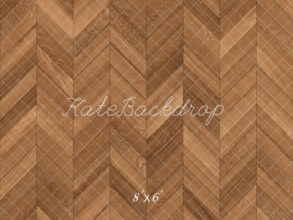 Kate Brun Parquet à chevrons Sol Toile de fond conçue par Kate Image - Kate Backdrop FR