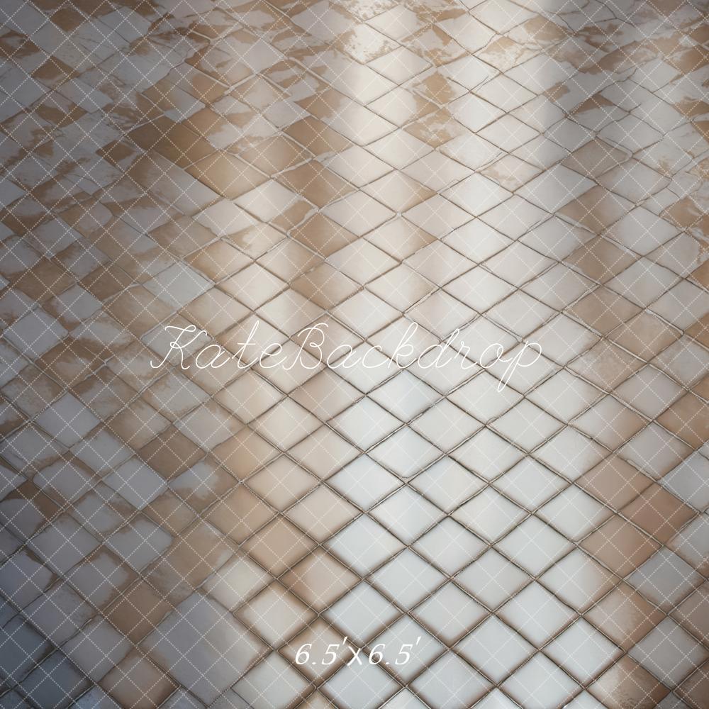 Kate Rétro Argent Plancher à Carreaux Sol Toile de fond conçue par Kate Image - Kate Backdrop FR