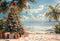 Kate Tropical Noël Mer Plage Cadeaux Toile de fond conçue par Emetselch - Kate Backdrop FR