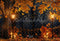 Kate Automne Nuit Feuilles d'érable Lampadaire Toile de fond conçue par Chain Photographie - Kate Backdrop FR