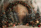 Offres Éclair-Kate Noël Plante verte Mur Beige Arche Toile de fond conçue par Emetselch - Kate Backdrop FR