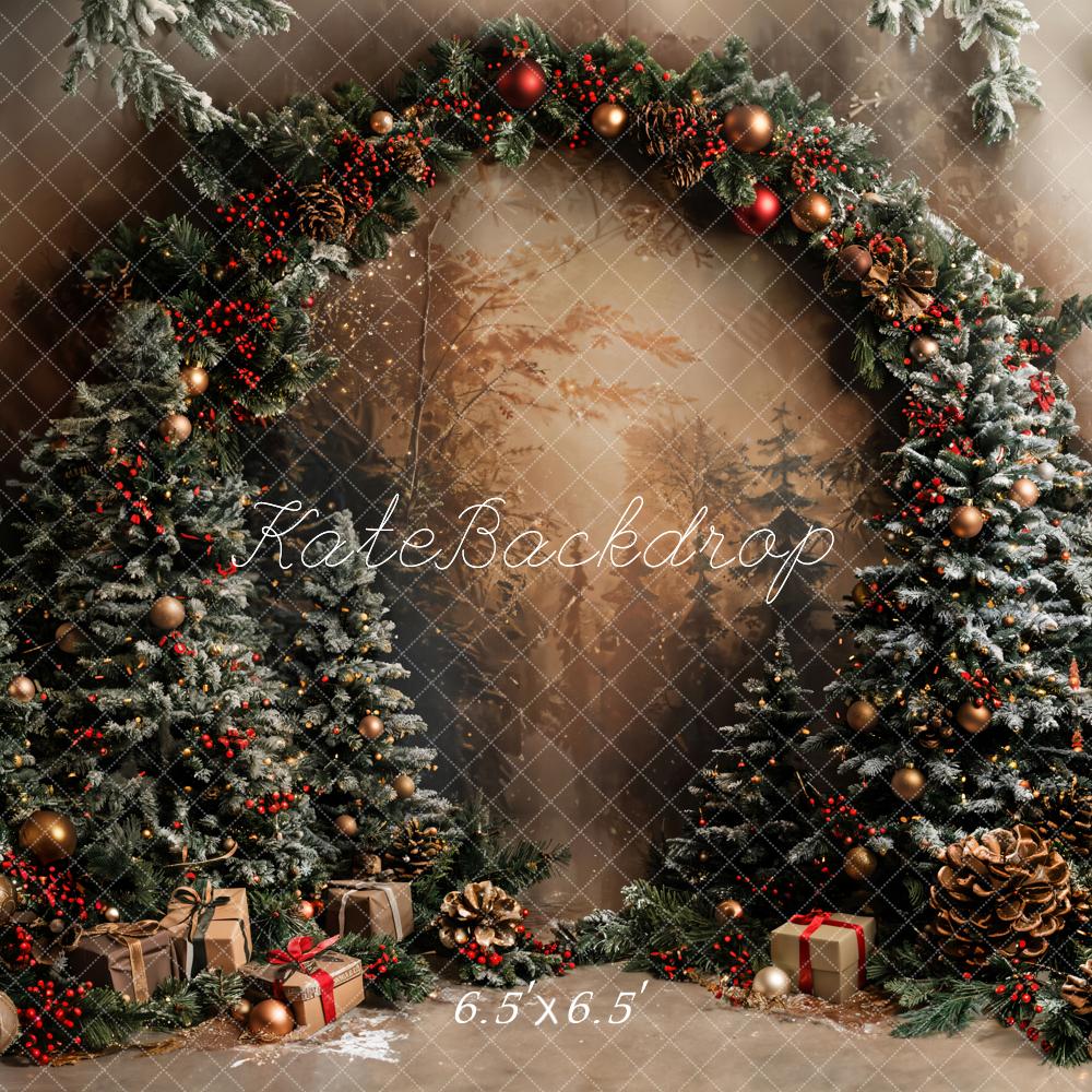Offres Éclair-Kate Noël Plante verte Mur Beige Arche Toile de fond conçue par Emetselch - Kate Backdrop FR