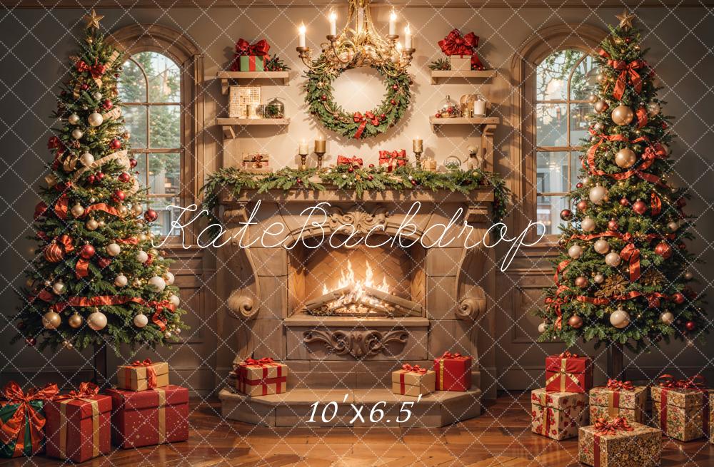 Kate Noël Intérieur Cadeaux Cheminée en marbre Toile de fond conçue par Emetselch - Kate Backdrop FR