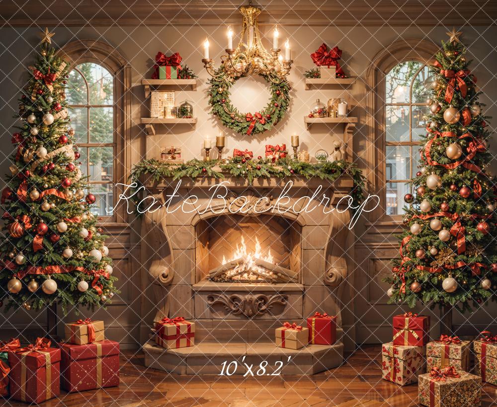 Kate Noël Intérieur Cadeaux Cheminée en marbre Toile de fond conçue par Emetselch - Kate Backdrop FR