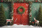 Kate Noël Wapiti Porte Mur vert Neige Toile de fond conçue par Emetselch - Kate Backdrop FR