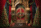 Kate Noël Rideau Rouge Rétro Porte dorée Toile de fond conçue par Emetselch - Kate Backdrop FR