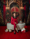 Kate Noël Rideau Rouge Rétro Porte dorée Toile de fond conçue par Emetselch - Kate Backdrop FR