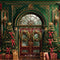 Kate Noël Vert foncé Classique Fenêtre Cadeaux Toile de fond conçue par Emetselch - Kate Backdrop FR