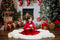 Kate Noël Blanc Cheminée en brique Cadeaux Toile de fond conçue par Emetselch - Kate Backdrop FR