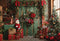Kate Père Noël Vert foncé Porte Cadeaux Toile de fond conçue par Emetselch - Kate Backdrop FR