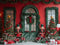 Kate Noël Extérieur Porte verte Casse-noisette Toile de fond conçue par Mini MakeBelieve - Kate Backdrop FR