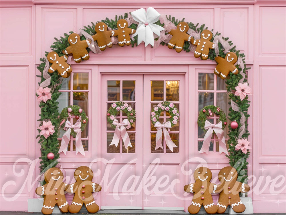 Kate Noël Pain d'épice Mur Rose Arche Toile de fond conçue par Mini MakeBelieve - Kate Backdrop FR