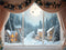Kate Noël Intérieur Fenêtre Hiver Lune Forêt Toile de fond conçue par Mini MakeBelieve - Kate Backdrop FR