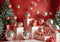 Kate Disco Noël Rétro Décor Argent Mur rouge Toile de fond conçue par Mini MakeBelieve - Kate Backdrop FR