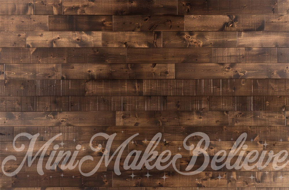 Kate Marron foncé Vieux Sol en bois Toile de fond conçue par Mini MakeBelieve - Kate Backdrop FR
