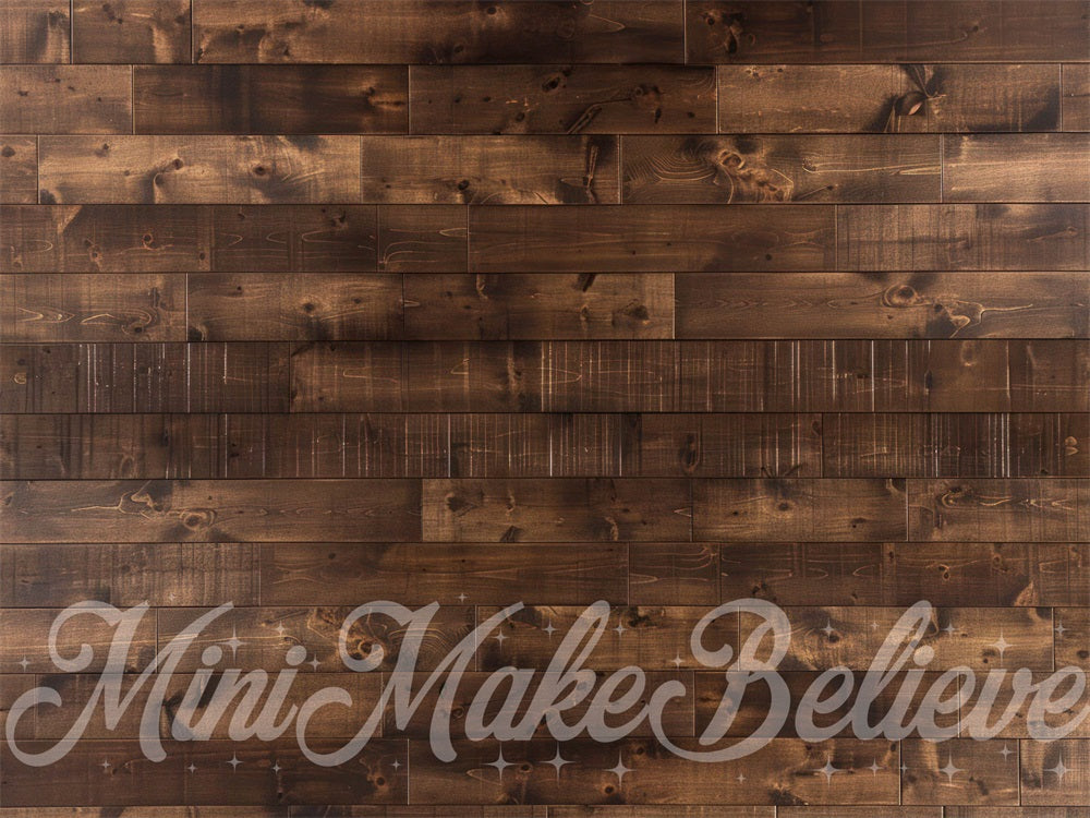 Kate Marron foncé Vieux Sol en bois Toile de fond conçue par Mini MakeBelieve - Kate Backdrop FR